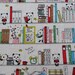 1/2 yard KOBAYASHI Library Panda | 85C15L | Cotton Blend Light Weight Canvas | Japanese Import | KTS-6337-A Natural