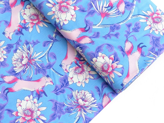 Glow Garden Fox Lindley Blue by Sarah Watts | Ruby Star Society