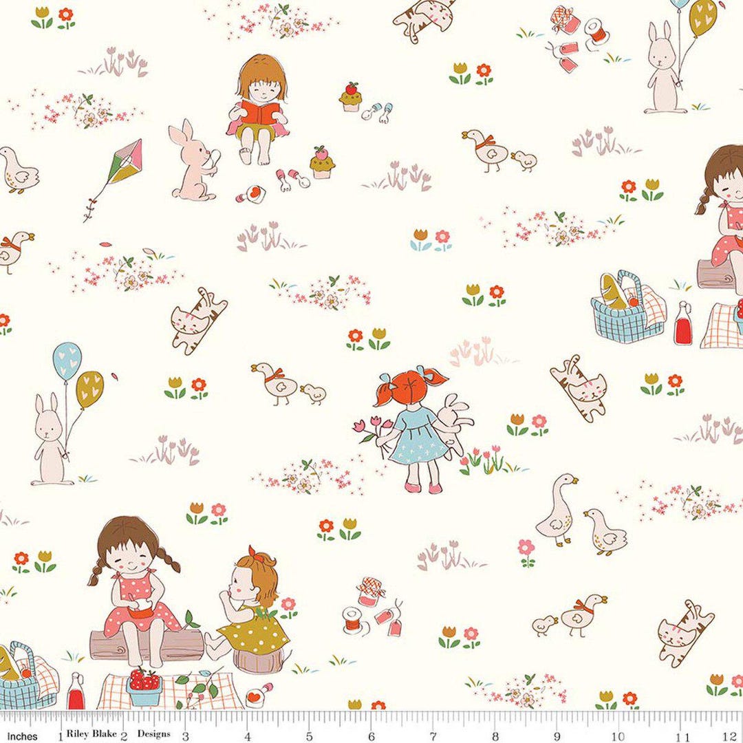 Serendipity 2 Main Cream by Minki Kim for Riley Blake Designs | C17300 ...
