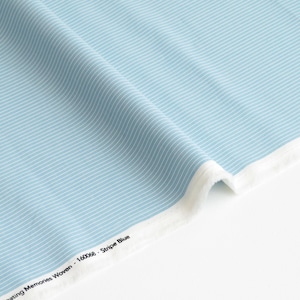 Stripe Blue from Creating Memories Woven Collection by Tone Finnanger Tilda Fabric | TIL160068