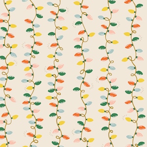 Cotton + Steel Rifle Paper Co. Holiday Classics - Holiday Lights - Cream Metallic | RP608-CR2M