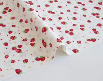 1/2 yard Yuwa Atsuko Matsuyama Japan | Candy Berry | AT829862 B White