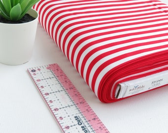 1/2 yard Riley Blake Basic 1/4" Stripe Red | C555-RED