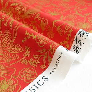 Cotton + Steel Rifle Paper Co. Holiday Classics - Colette - Red Metallic | RP610-RE2M
