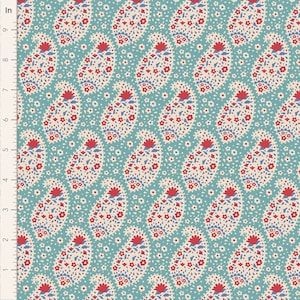 Teardrop Teal from Jubilee Collection by Tone Finnanger Tilda Fabric | TIL100556