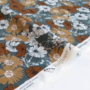 Wallflower Flower Child by Hope Johnson | Cotton + Steel | HJ300-HG1 Hunter Green