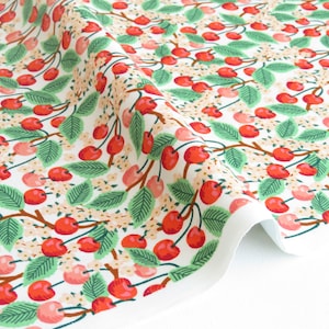 Cherry Blossom in Cream Blue by Cotton + Steel Rifle Paper Co. | Orchard Collection | RP1205-CR2