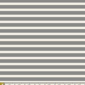 May include: A seamless pattern of alternating gray and white horizontal stripes. The stripes are evenly spaced and create a classic striped design.
