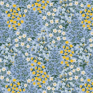 Wildwood Garden in Blue from Camont Collection by Rifle Paper Co. | Cotton + Steel Fabric | RP705-BL3