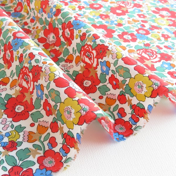 Liberty Fabrics Tana Lawn®  - Limited Christmas Collection - Colorway B - 036368406B Metallic Stars