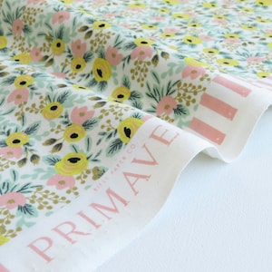 Rifle Paper Co. Primavera Cotton + Steel | Rosa | RP305-CR2 Cream