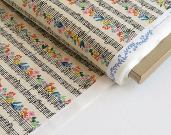 Bramble Music Notes Cream by Cotton + Steel Rifle Paper Co. | Garden Party Collection | RP903-CR1