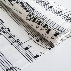 1/2 yard Cotton Oxford (Thicker Cotton) Music Time from Cosmo Textiles | Japanese Import | COSAP12807-2A