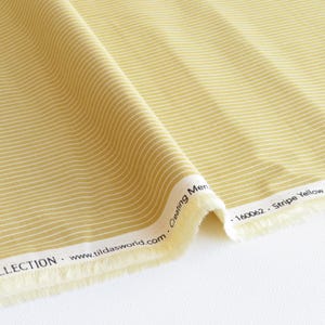 Stripe Yellow from Creating Memories Woven Collection by Tone Finnanger Tilda Fabric | TIL160062