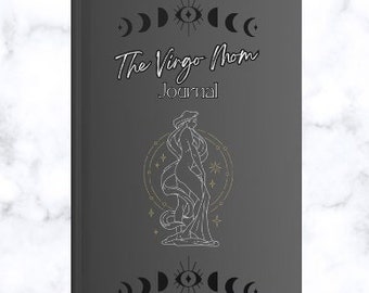 The Virgo Mom Journal | Hardcover Matte Journal | Zodiac Journal | Virgo Mom Gift | Lined Notebook | Gray Notebook | 5.75x8 | 150lined pages