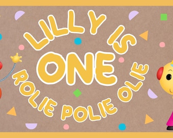 rollie pollie ollie birthday banner