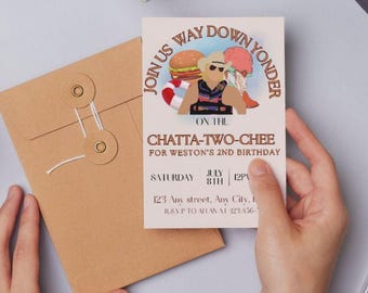Chatta-Two-Chee . Editable Canva Birthday Invitation