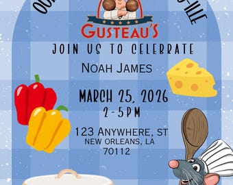 Ratatouille Bundle | Editable Canva | Party Decor