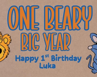 Bear in the Big Blue House Birthday Banner
