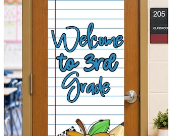 Editable Classroom Door Banner | Back to School Door Sign | Teacher Classroom Decor | Canva Template | Personalized Welcome Banner