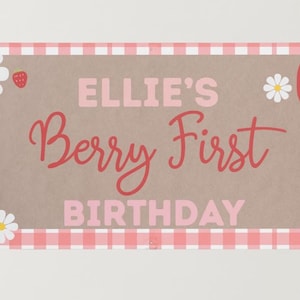 Berry First Birthday Banner