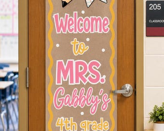 Editable Classroom Door Banner | Back to School Door Sign | Teacher Classroom Decor | Canva Template | Personalized Welcome Banner