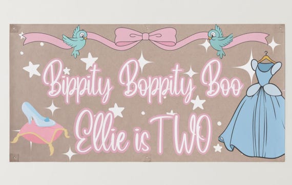 Bippity Boppity Two Birthday Banner