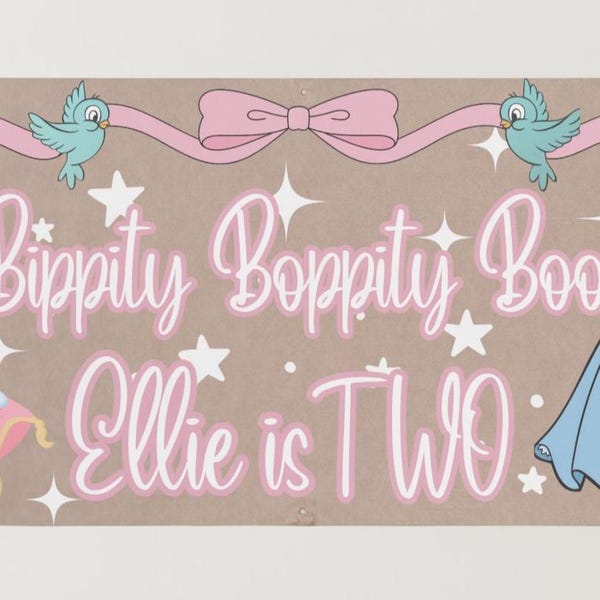 Verjaardagsbanner Bippity Boppity Two