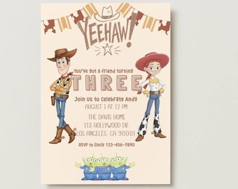 Toy-Themed Birthday Invitation | Editable Canva Invite | Printable Birthday Party Invitation | Digital Download | Kids Birthday Invite