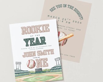 Baseball party invitation