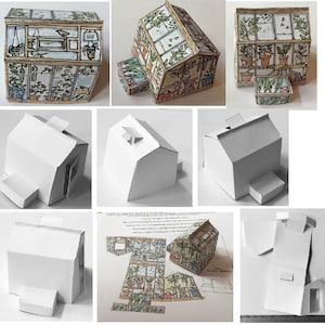 Download digital em JPG de dois modelos em branco para a estufa do jardineiro e uma mini imagem ilustrada para inspiração.