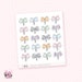 Bow paper clip stickers - 20 cute, hand-drawn planner stickers