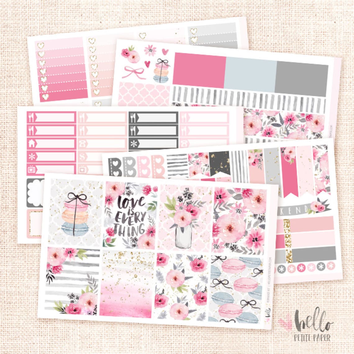 Romance Planner Sticker Kit 6 Sheets For Erin Condren Etsy