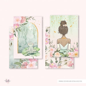 2 carte journaling sventate in oro, pdashboard planner - Tiana