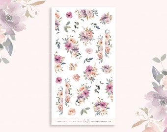 Happy Mail collection - floral deco | planner stickers