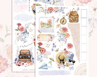 Journaling stickers - Wandering | planner stickers (select your page)