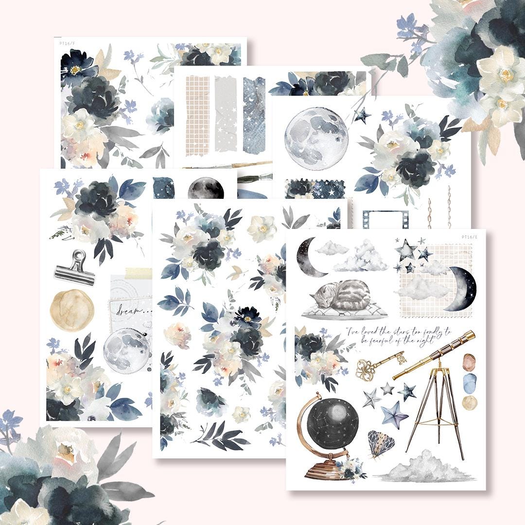Printable Decorative Stickers - for Planners, Bullet Journal, Journals ...