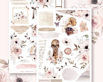 Journaling sticker kit - Soirée | planner stickers (select your page)