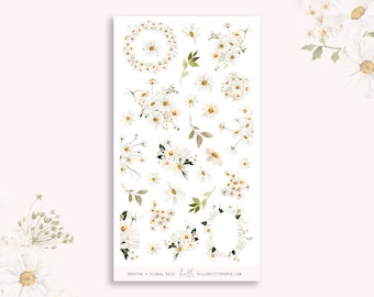 Breathe collection - floral deco | planner stickers
