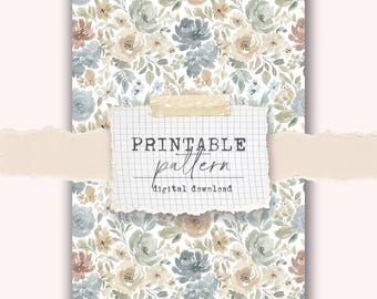 Printable pattern (digital download) - for scrapbook papers, vellum, fabrics - Neutral 1