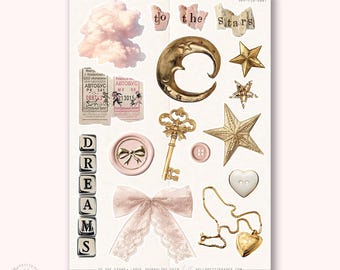 Junk journaling stickers - Magic