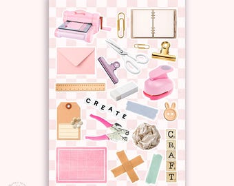 Junk journaling stickers - Craft deco
