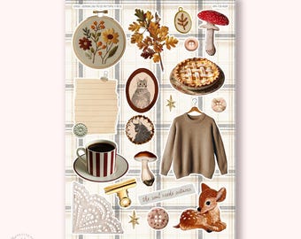 Junk journaling stickers - Autumn vibes
