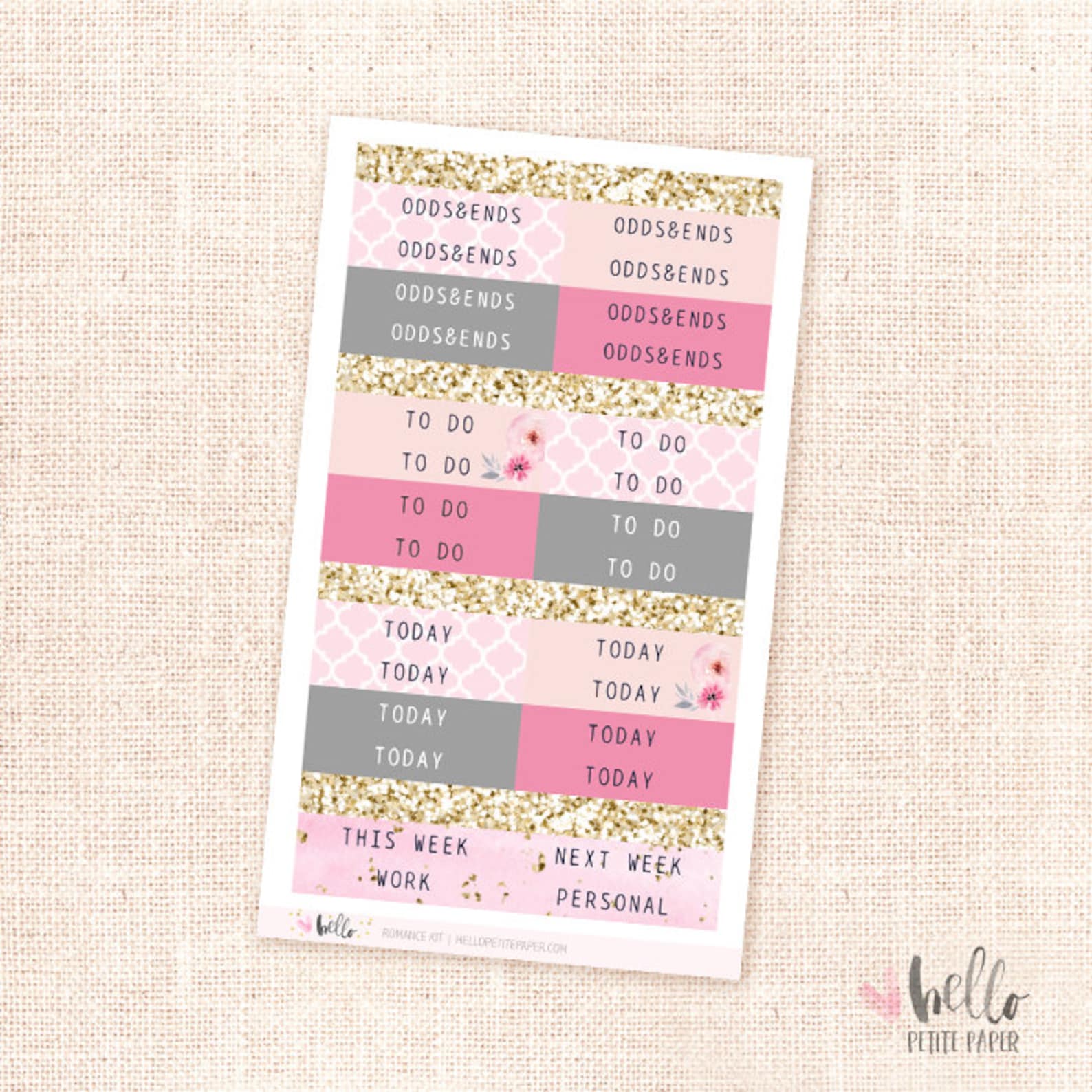 Romance Planner Sticker Kit 6 Sheets For Erin Condren Etsy