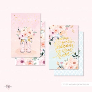 2 cartes de journalisation, feuille d’or | double face - Spring Petite Box '22