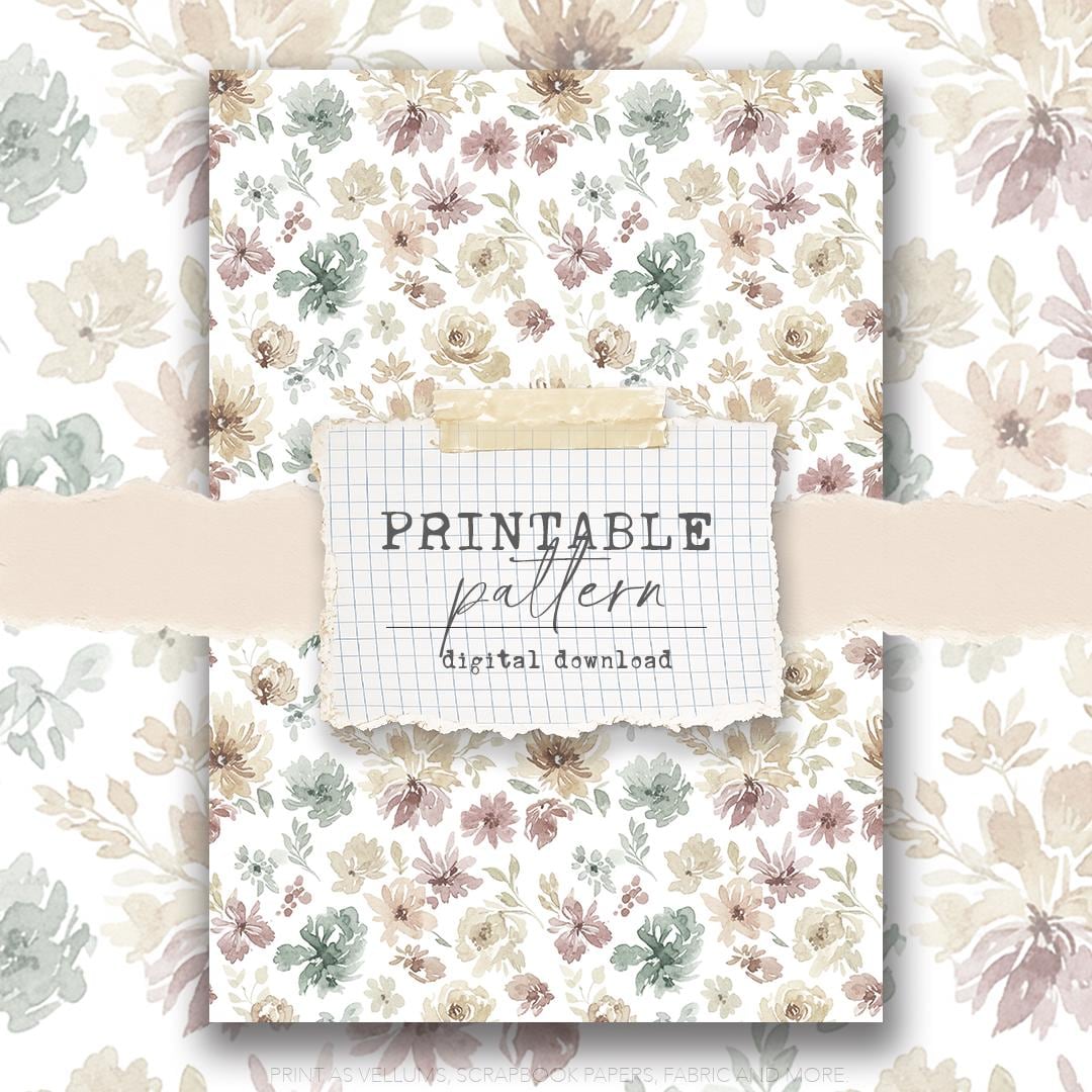 Printable Pattern (digital Download) - for Scrapbook Papers, Vellum ...