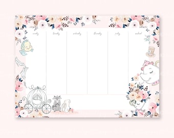 A4 Notepad - Magical Fairytale (weekly desk planner pad)