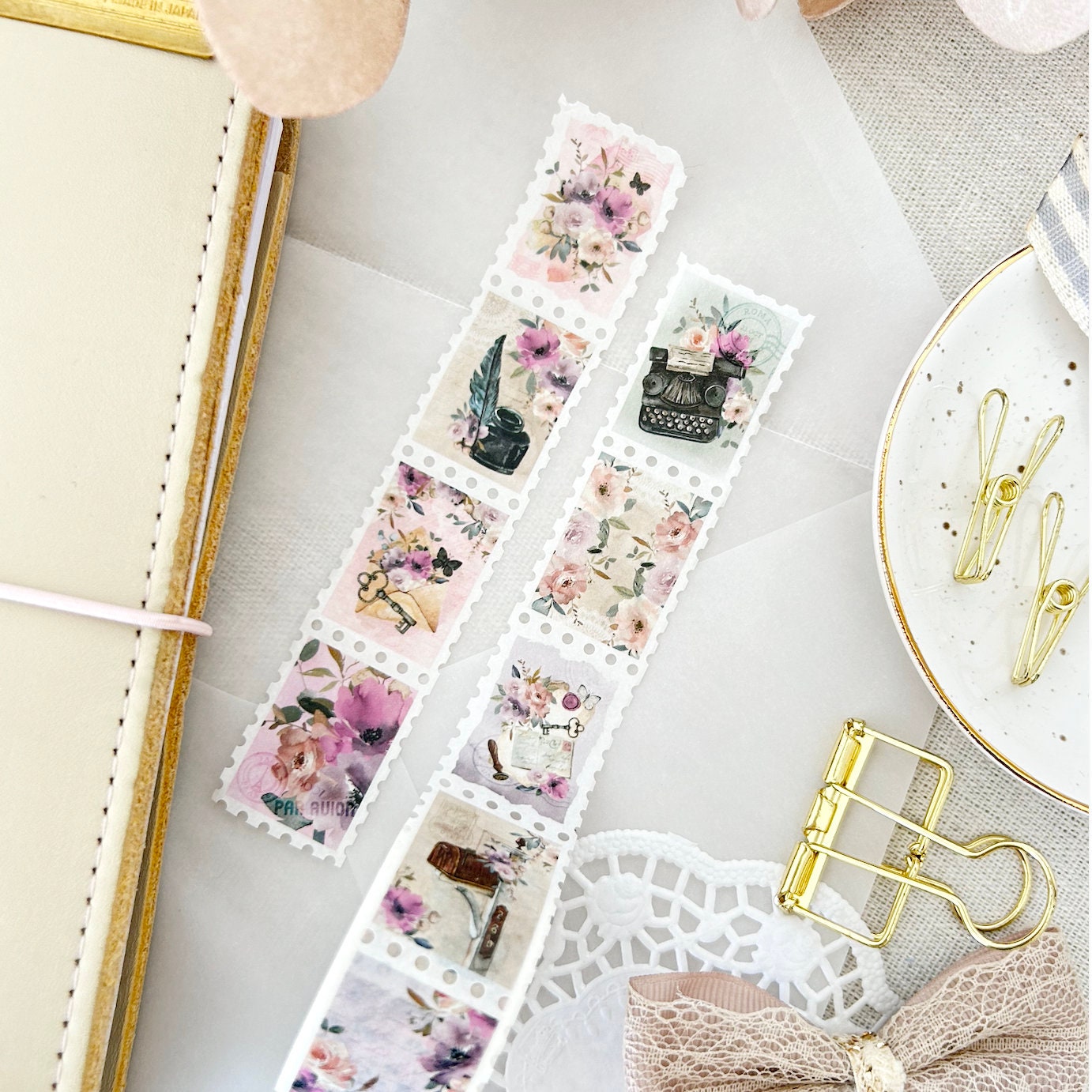Kawaii Cupcake Party Stamp Washi Tape Stickers Cute Bujo Journal Supplies  Kawaii Stationery Cute Stationary 