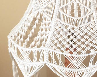 18 inch macrame light shade