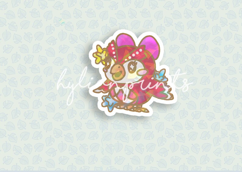 Holographic Sticker Animal Crossing Celeste and Star Fragments image 0